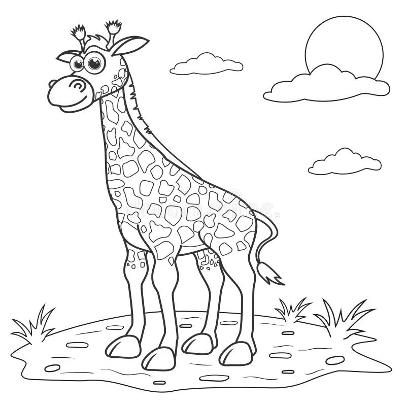 desenhos de girafas para colorir