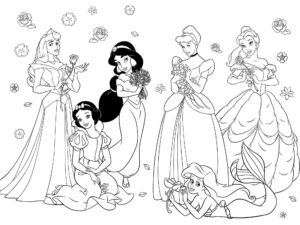 Desenho de princesa 5 desenhos de princesas para colorir 3