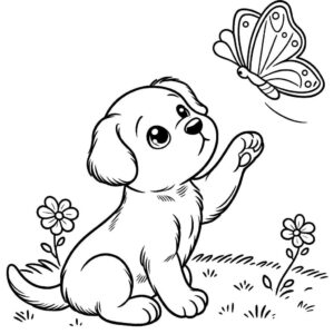 desenhos de cachorros para colorir 6