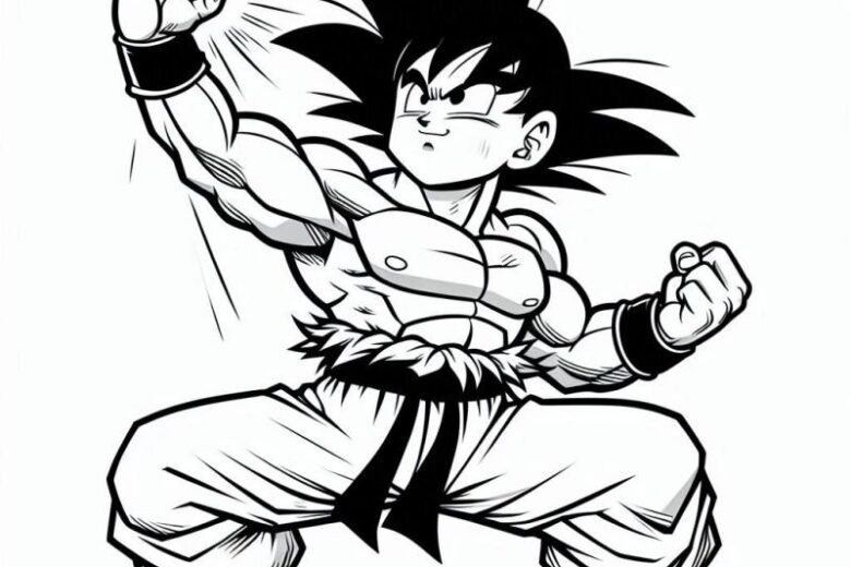 desenhos do goku para colorir 1