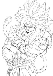 desenhos do goku para colorir 16