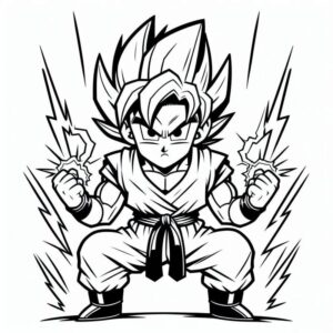 desenhos do goku para colorir 2