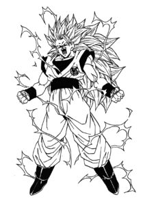 desenhos do goku para colorir 3