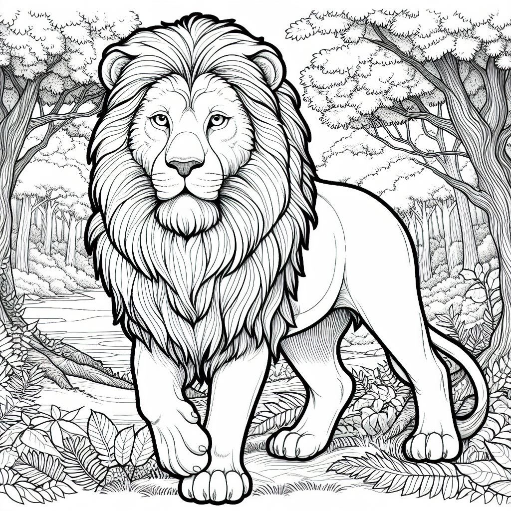 Desenhos de leão para colorir - Desenhos para desenhar