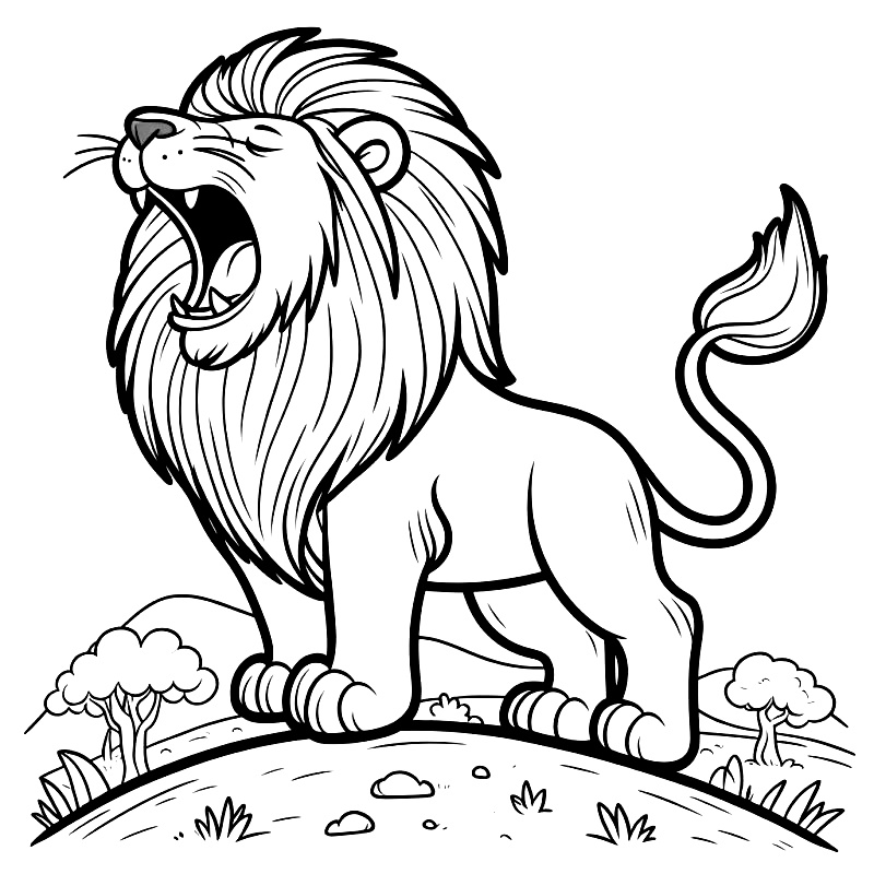 Desenhos de leão para colorir - Desenhos para desenhar