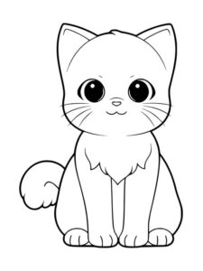 DESENHOS DE GATOS PARA COLORIR 1