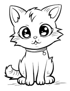DESENHOS DE GATOS PARA COLORIR 10