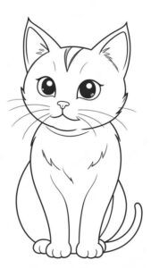 DESENHOS DE GATOS PARA COLORIR 13