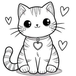 DESENHOS DE GATOS PARA COLORIR 14