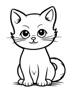 DESENHOS DE GATOS PARA COLORIR 4