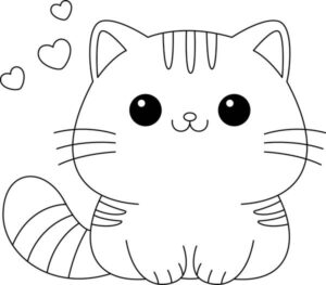 DESENHOS DE GATOS PARA COLORIR 6