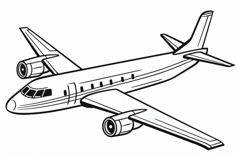 desenhos de aviao para colorir e desenhar 3