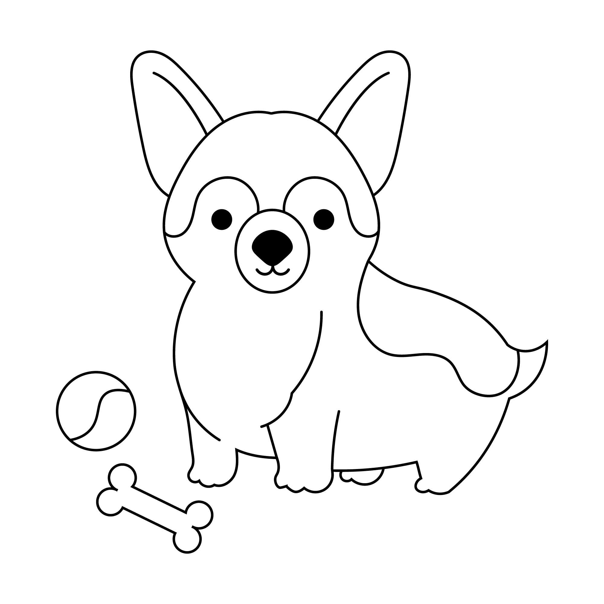 Desenhos de cachorros fofos para colorir - Desenhos para desenhar