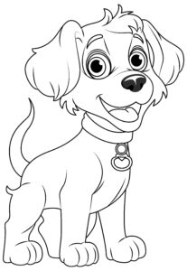 Desenhos de cachorros fofos para colorir