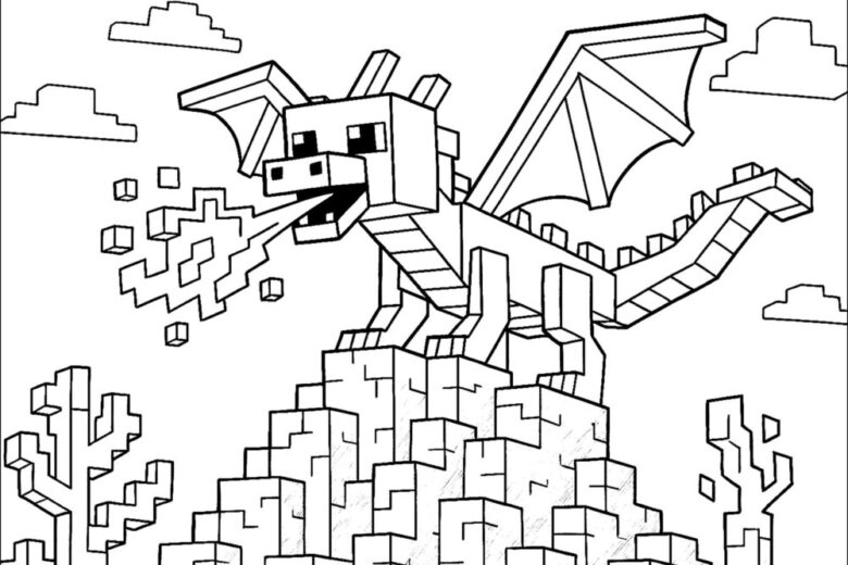 desenhos para colorir minecraft 4
