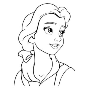 Desenhos para colorir disney 6 0583 easy belle from beauty and the beast coloring page png 80