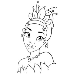 Desenhos para colorir disney 12 1185 easy tiana from the princess and the frog coloring page png 92