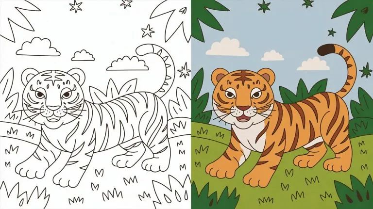 Desenhos de tigres para colorir
