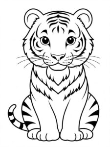 Desenhos de tigres para colorir