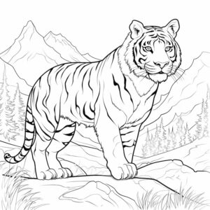 Desenhos de tigres para colorir
