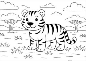 Desenhos de tigres para colorir