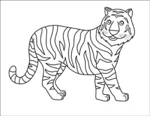 Desenhos de tigres para colorir