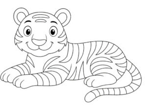 Desenhos de tigres para colorir