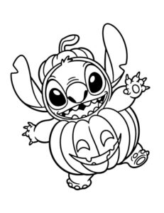 Stitch Disney Halloween Coloring Page jpg 92