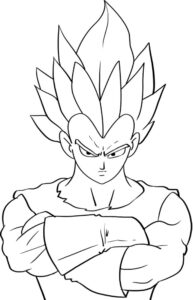 Desenhos do Vegeta Para Colorir 