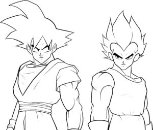 Desenhos do Vegeta Para Colorir 