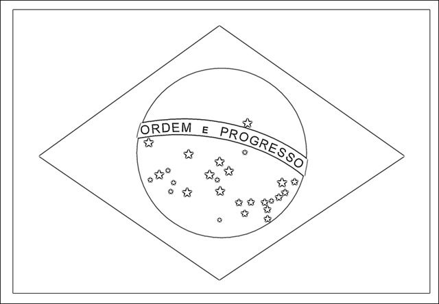 Desenhos da bandeira do Brasil