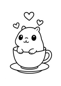 Desenhos Kawaii para colorir