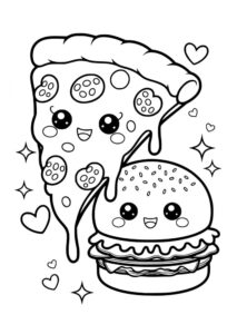 Desenhos Kawaii para colorir
