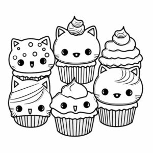 Desenhos Kawaii para colorir