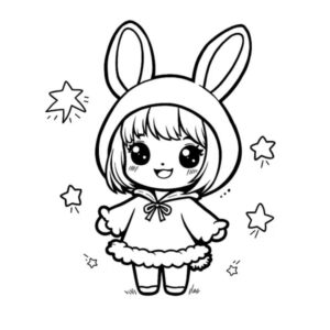 Desenhos Kawaii para colorir