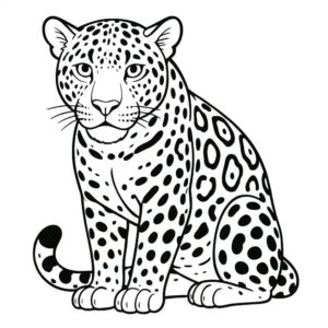 Desenhos de Onça Para colorir 