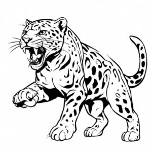 Desenhos de Onça Para colorir 