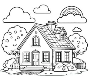 desenhos de casa para colorir 10