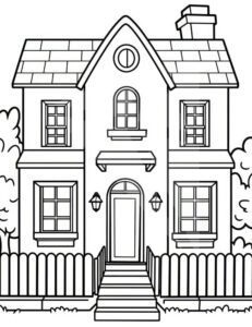 desenhos de casa para colorir 11