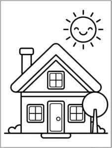 desenhos de casa para colorir 12
