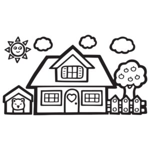 desenhos de casa para colorir 13