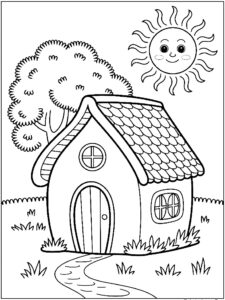 desenhos de casa para colorir 2