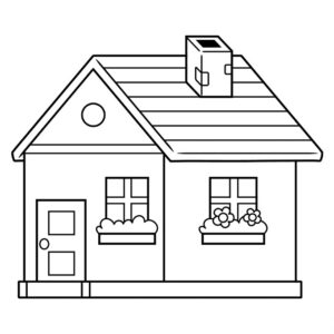 desenhos de casa para colorir 6