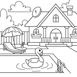 desenhos de casa para colorir 7