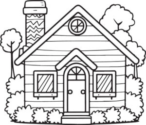 desenhos de casa para colorir 8