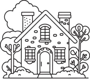 desenhos de casa para colorir 9