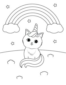 DESENHOS DE ARCO IRIS PARA COLORIR 1