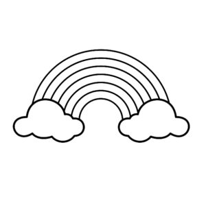 Desenhos de Arco-Íris para colorir 5 DESENHOS DE ARCO IRIS PARA COLORIR 3