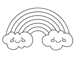 Desenhos de Arco-Íris para colorir 6 DESENHOS DE ARCO IRIS PARA COLORIR 4