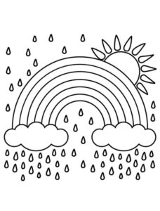 Desenhos de Arco-Íris para colorir 9 DESENHOS DE ARCO IRIS PARA COLORIR 7